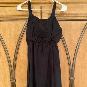 Women's black ribbed dress